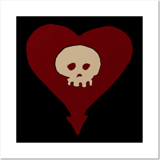 Skull v. Heart Posters and Art